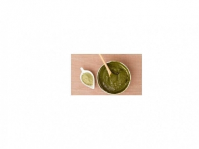 Masque de soin pour cheveux aux plantes en poudre, brillance et volume